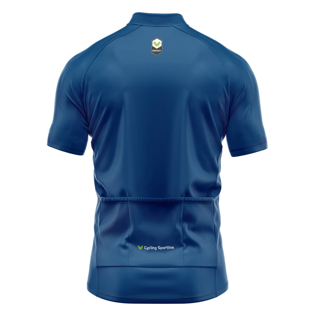 Maillot cycliste mixte BASICO MARINE TRAD/MC – Image 4