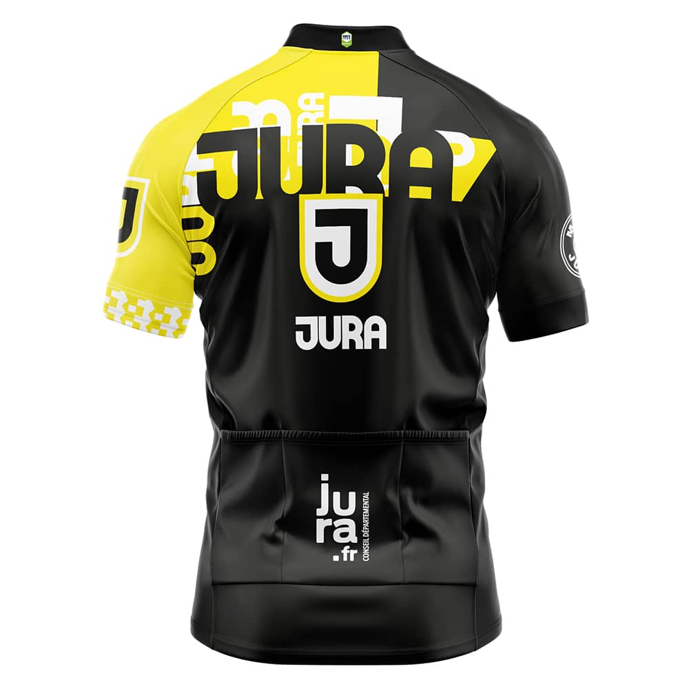 Maillot cycliste homme Jura CG39 Jaune/Noir TRAD/MC – Image 2