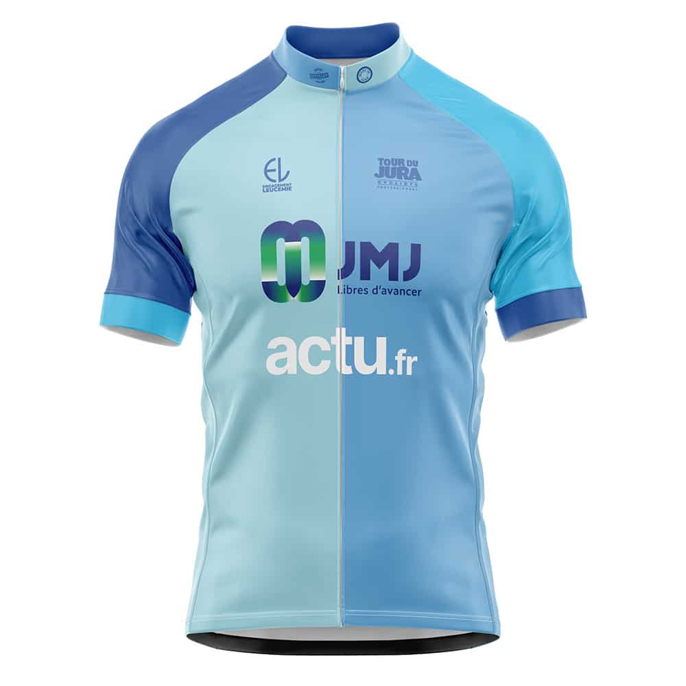 Maillot bleu Tour du Jura 2025 coupe mixte